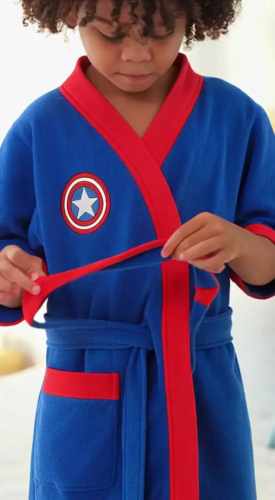 Roupão de banho infantil Capitão América