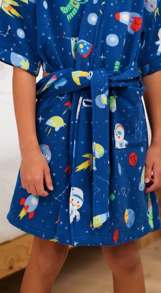 Roupão Infantil Espacial — La Luna Malhas
