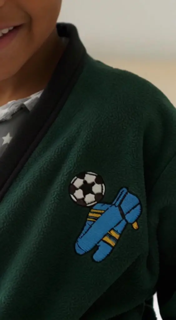 Roupão de banho infantil Futebol