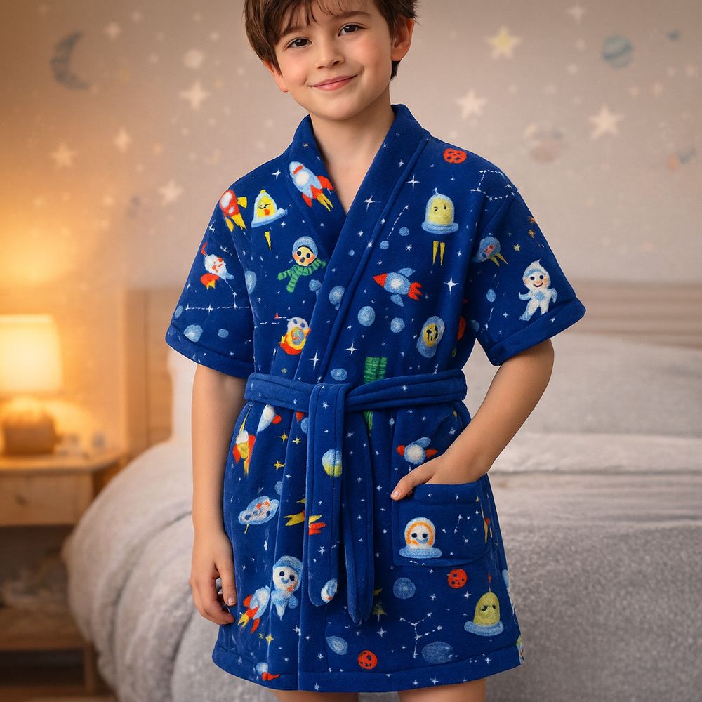 Roupão de banho felpudo 8 a 16 anos estampado La Luna no Mercado Livre
